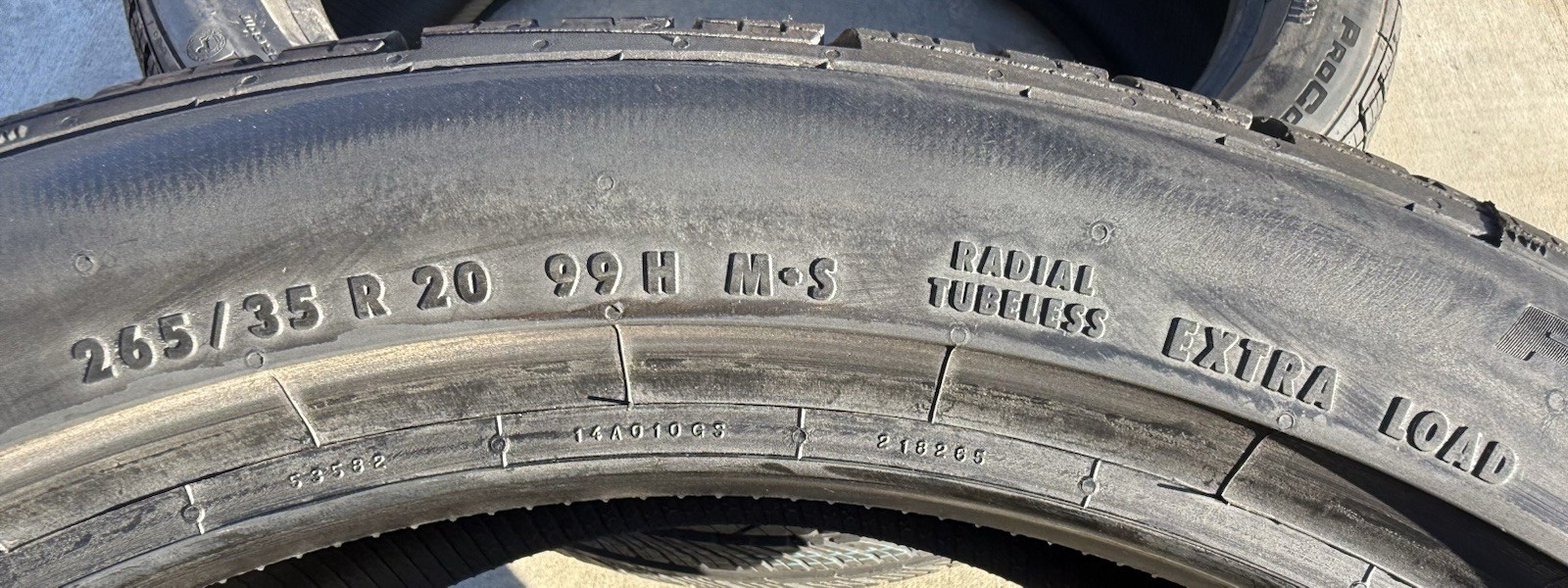 Set of TWO BRAND NEW 265/35R20 99H Continental ProContact TX AO All Season Tires