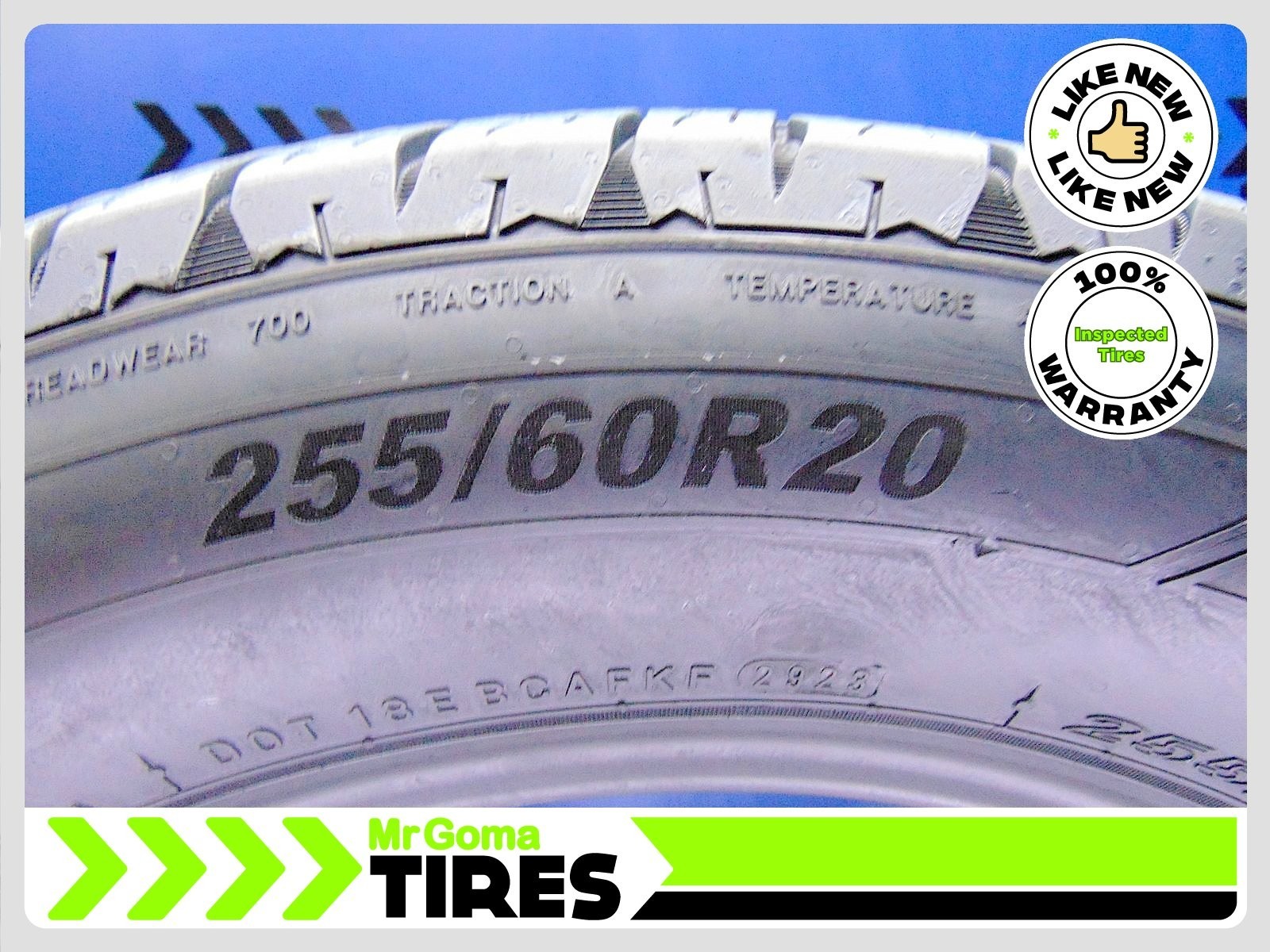 4 NEXEN ROADIAN HTX2 A/W 255/60R20 9.6/32 LIFE USED TIRES 2023 DOT 2556020