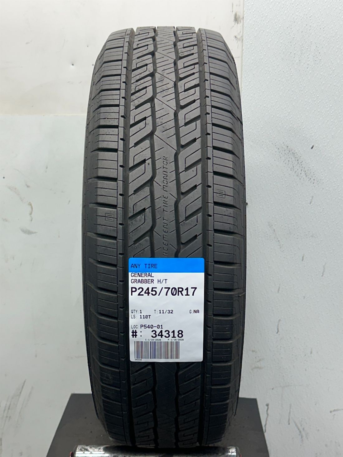 1 Used P245/70R17 General Grabber H/T 110 T – 11/32