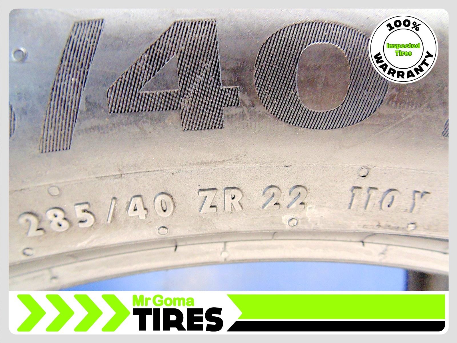 2 CONTINENTAL SPORTCONTACT 6 MO1 XL 285/40ZR22 USED TIRES 7.0/32 TREAD 2854022