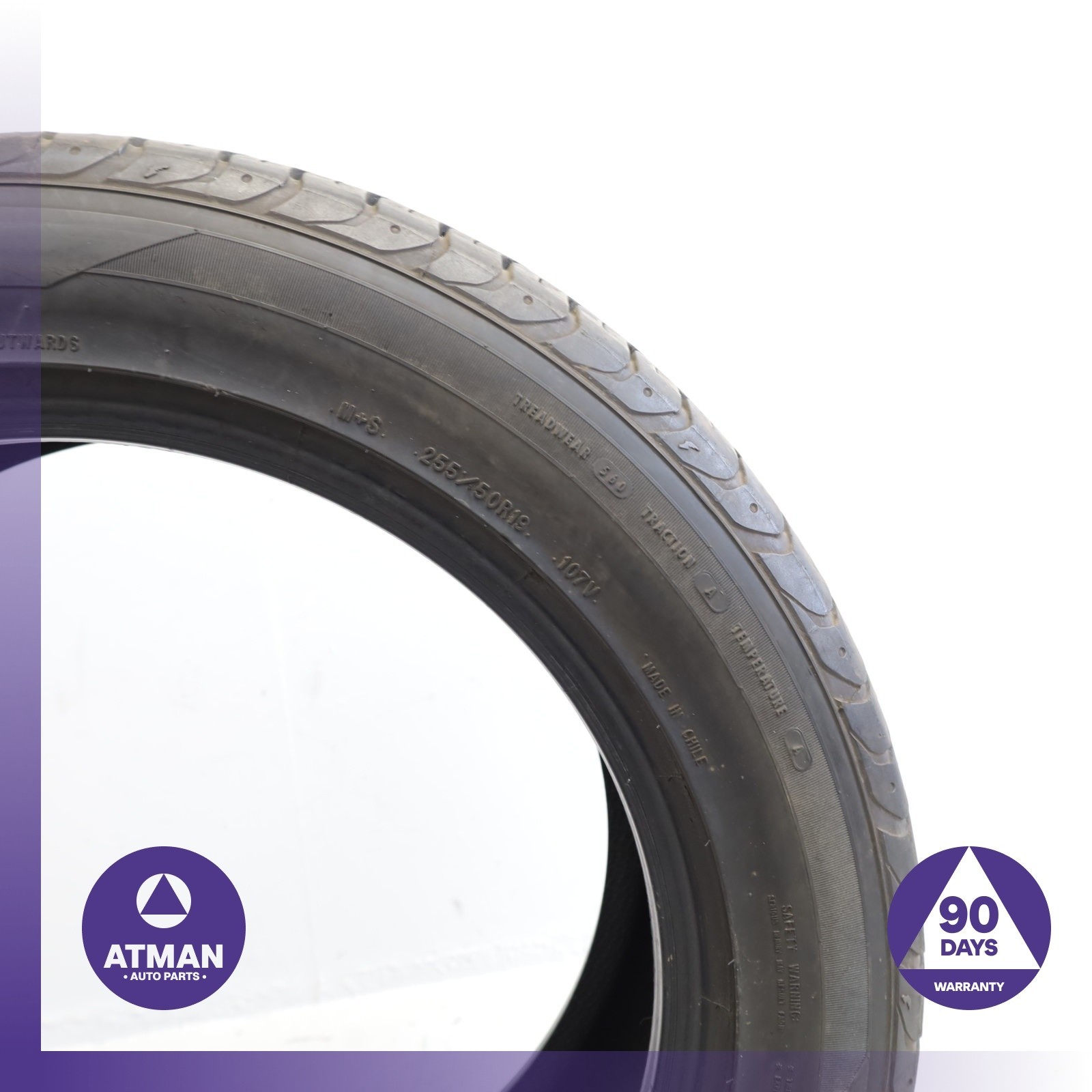 255/50R19 Goodyear Eagle Sport All Season 255 50 19′ 107V DOT 3222 Tire