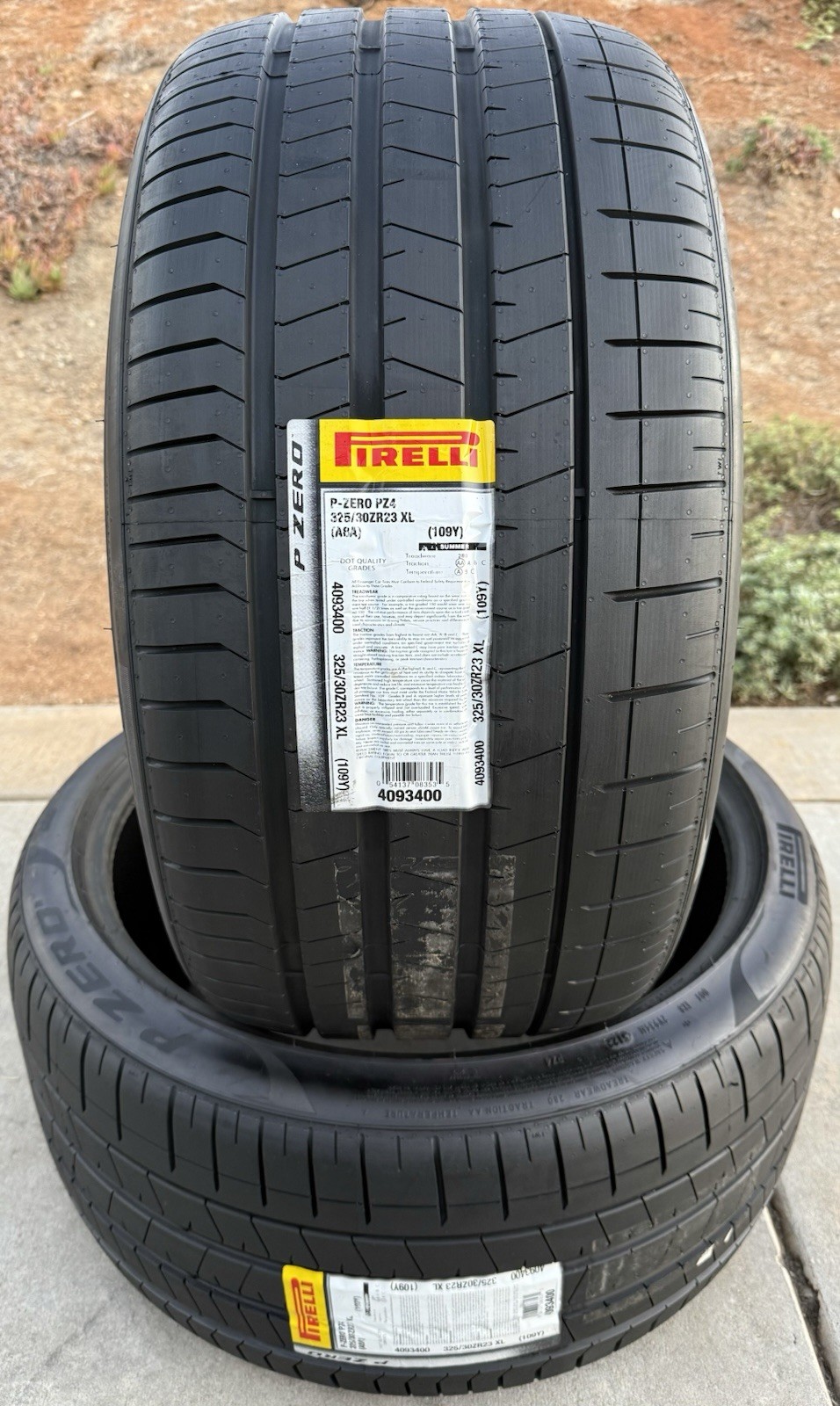 Set of TWO BRAND NEW 325/30ZR23 (109Y) Pirelli P Zero PZ4 Sport A8A Tires