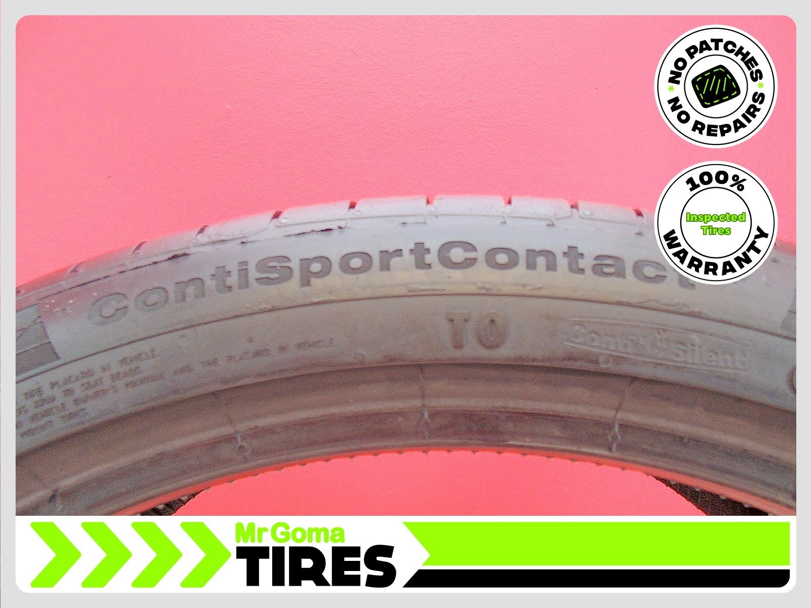 1 CONTINENTAL CONTISPORTCONTACT 5P T0 XL 265/35ZR21 USED TIRES 101Y 2653521