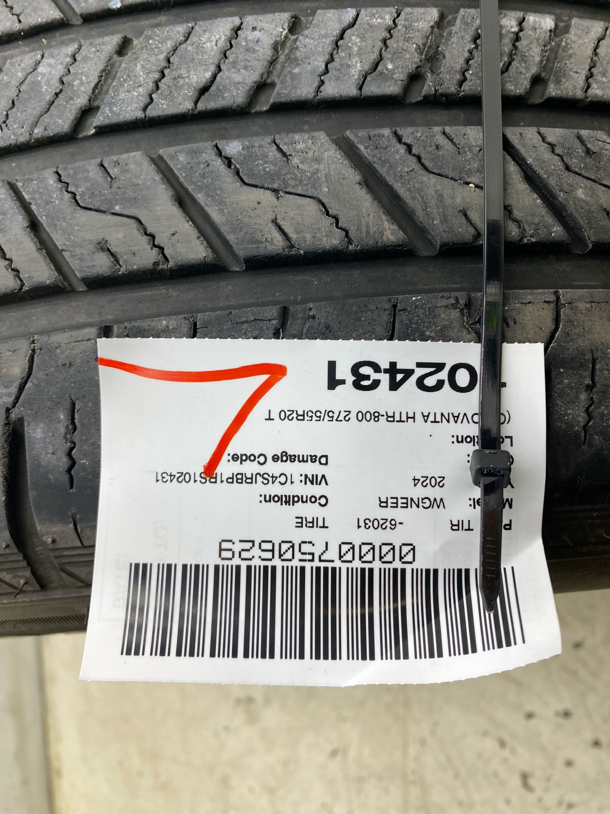 ADVANTA HTR-800 275/55R20 TREAD DEPTH 6/32 DATE CODE 5223
