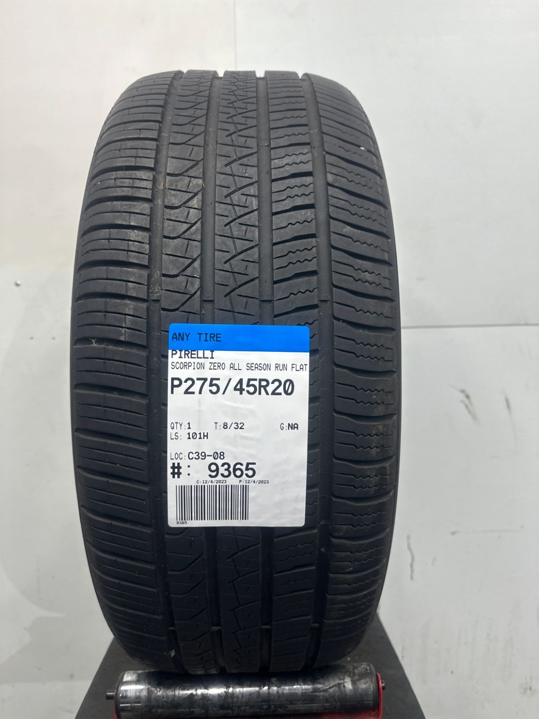 1 Used Pirelli Scorpion Zero AS RUN FLAT P275/45R20 2754520 275/45/20 101H 8/32