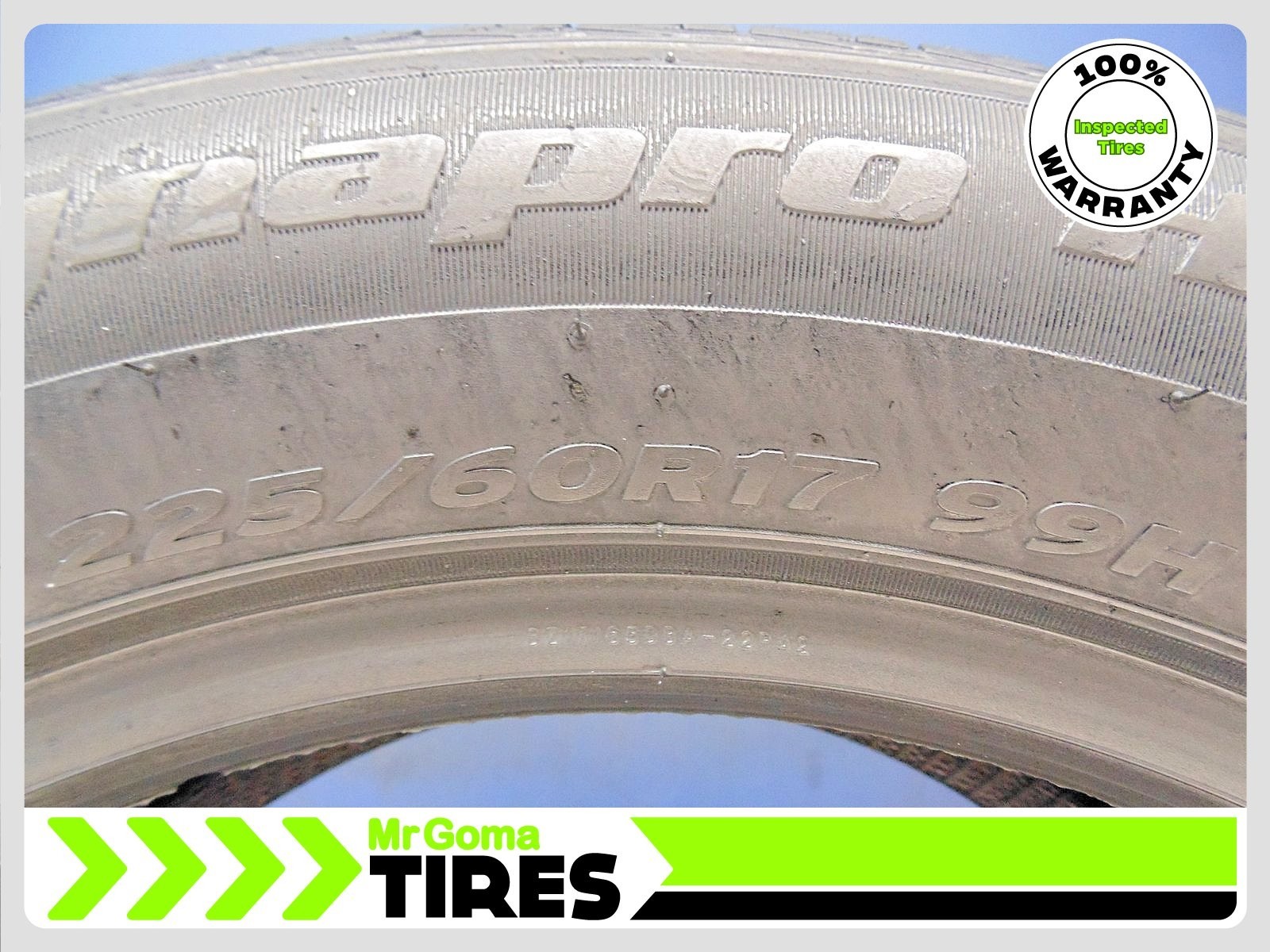 2 HANKOOK DYNAPRO HP2 KONTROL 225/60R17 USED TIRES 7.3/32 TREAD 99H 2256017
