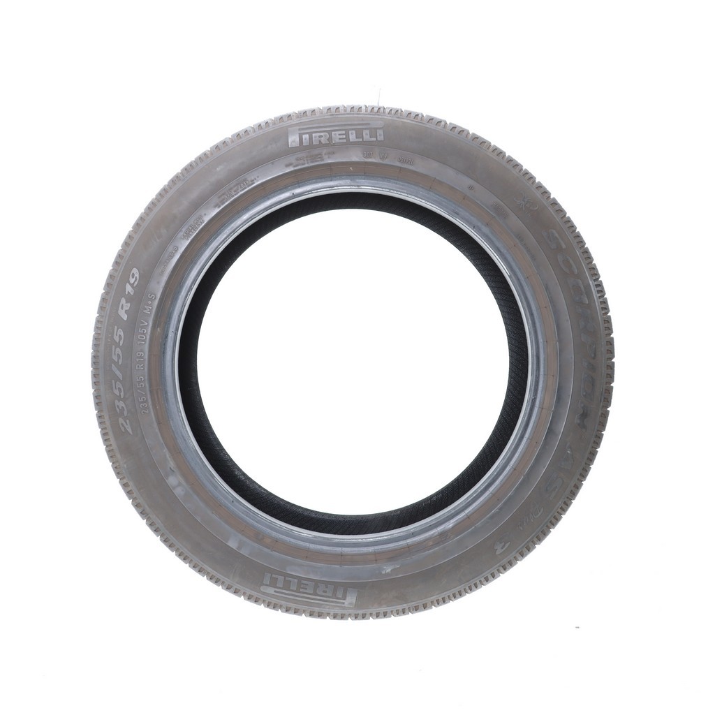 Set of (4) Used 235/55R19 Pirelli Scorpion AS Plus 3 105V – 9-10/32