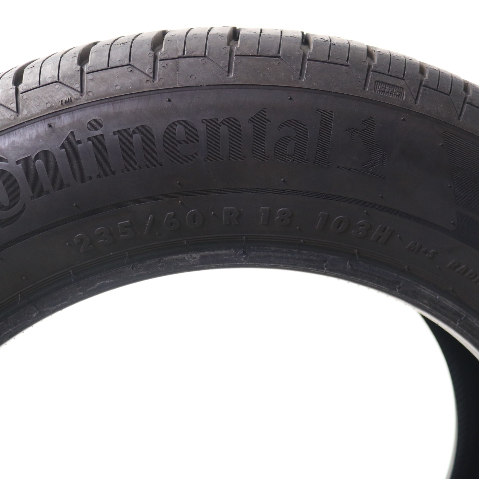 Set of 2 Used 235/60R18 Continental ControlContact Tour M A/S EV 103H – 9-10/32
