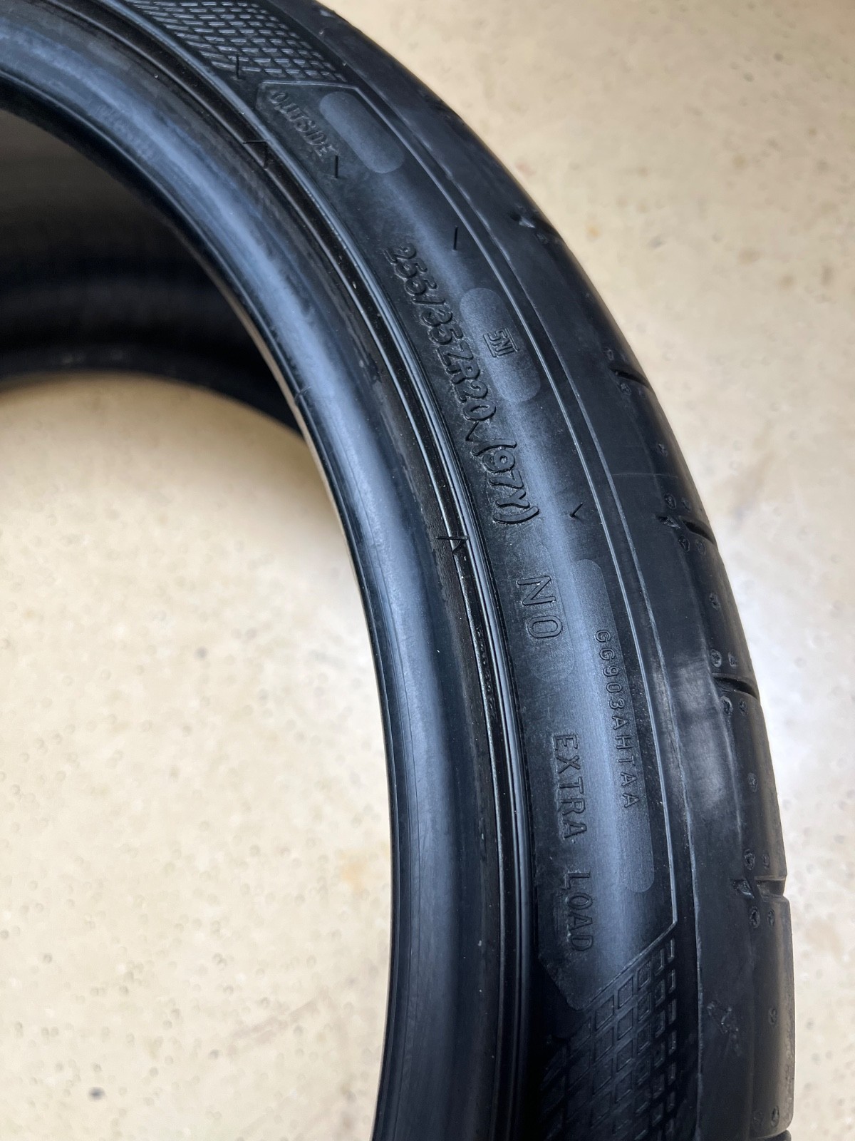 2 – NO REPAIRS 255/35ZR20 XL (97Y) Goodyear Eagle F1 SuperSport R (N0) – 7112