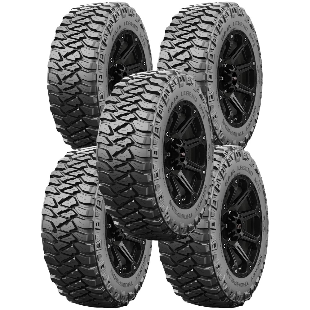 (QTY 5) 40×14.50R20 Mickey Thompson Baja Legend MTZ 128Q LRD Black Wall Tires