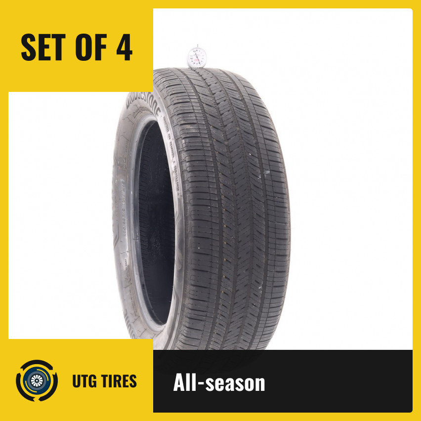 Set of (4) Used 235/55R19 Bridgestone Alenza Sport A/S ENLITEN 101V – 6-7.5/32