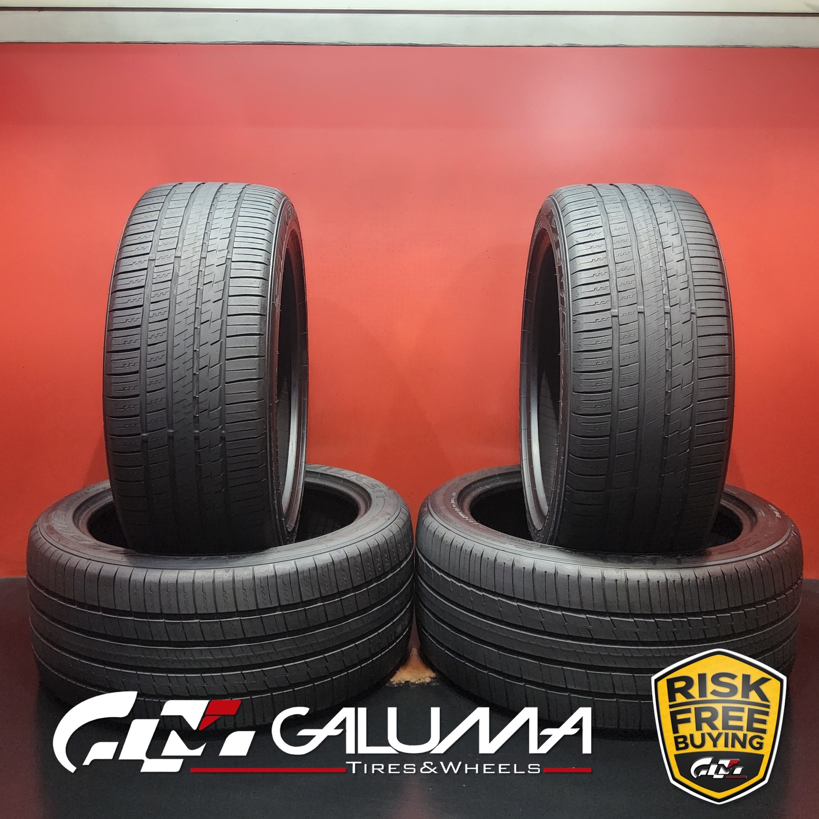 Set of 4 Tires Falken Azenis FK460 A/S 255/45ZR20 & 285/40ZR20 No Repairs #95618