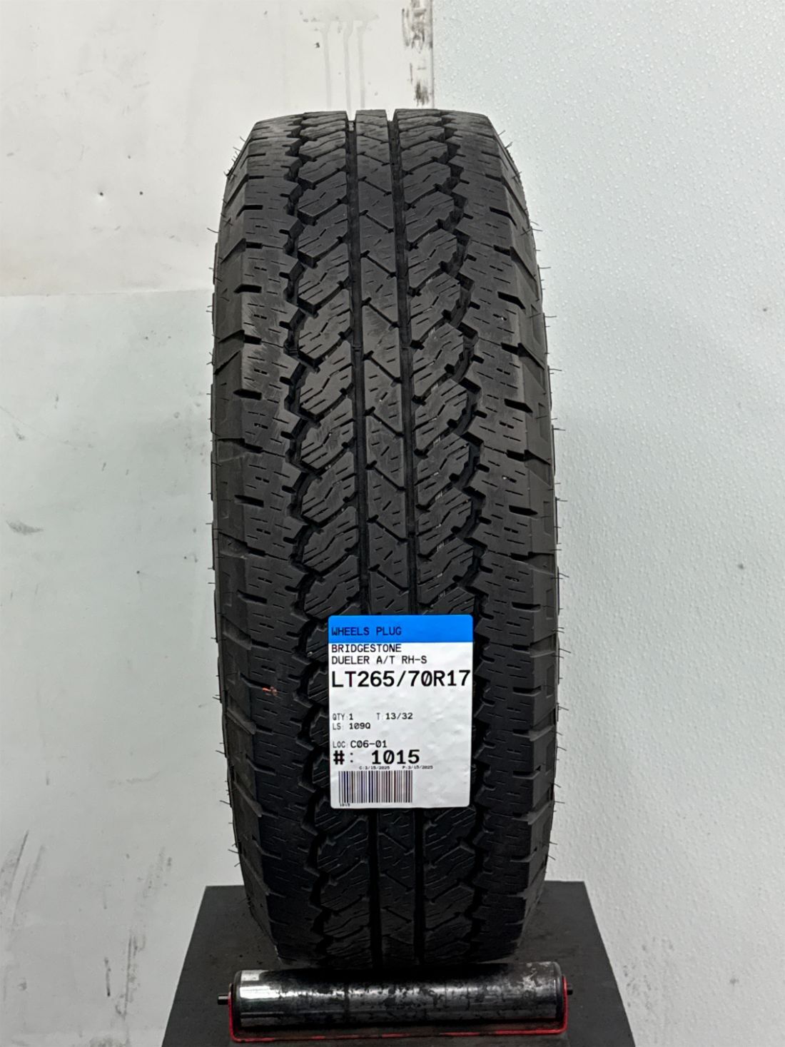 Used LT265/70R17 Bridgestone Dueler A/T RH-S 109 Q – 13/32