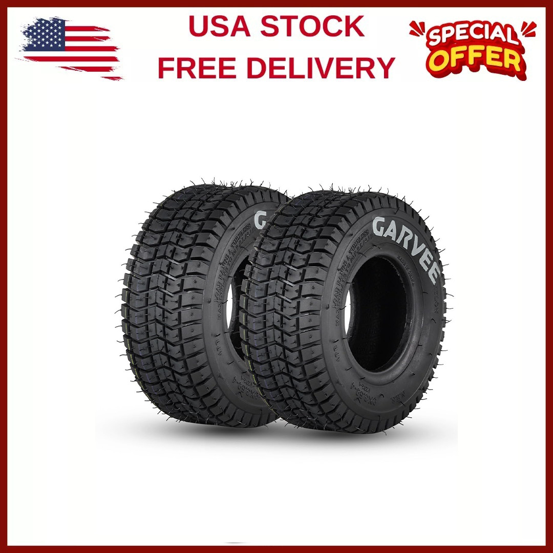 2-Pack 9×3.50-4 Turf Tractor Tires for Riding Lawn Mower 9×3.50-4 9×3.50-4 2PR