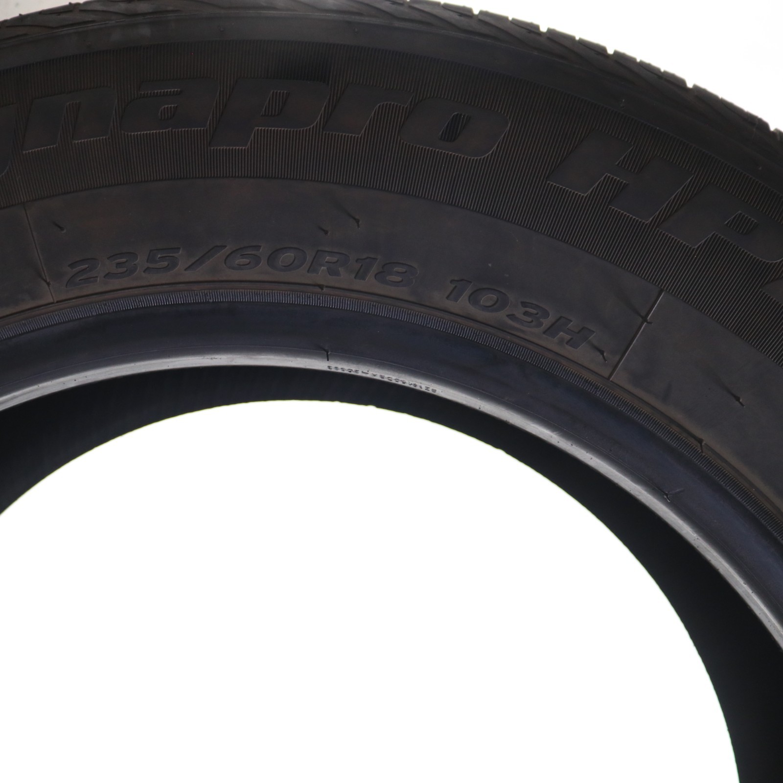 Set of 2 Used 235/60R18 Hankook DynaPro HP2 – 103H – 6.5-7/32 No Repairs
