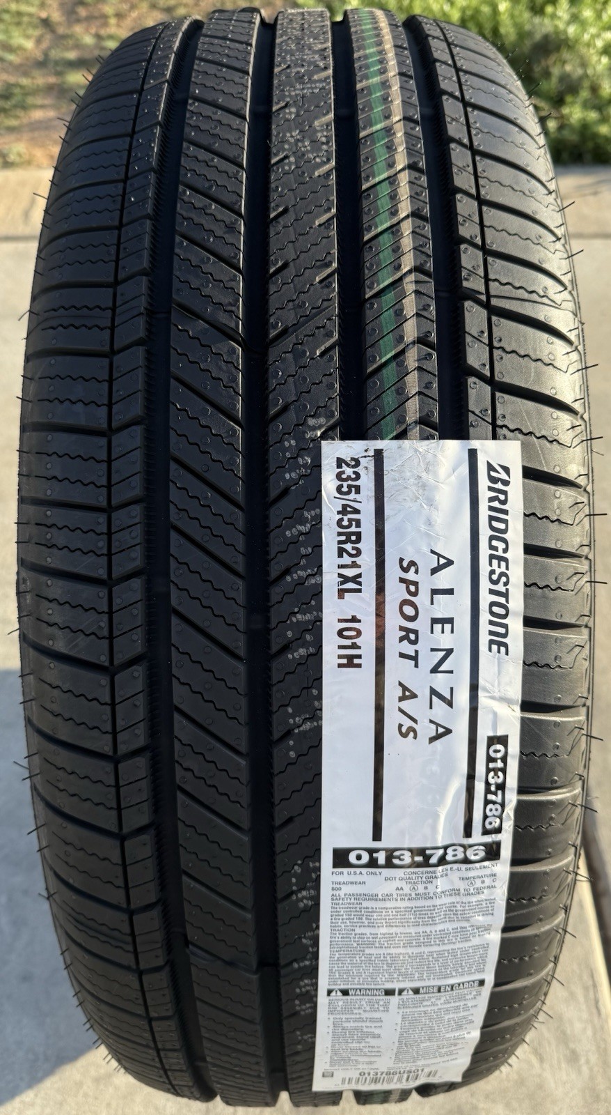 FOUR BRAND NEW 235/45R21 101H Bridgestone Alenza Sport A/S All Season Tires