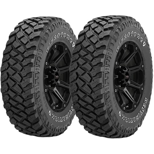 (QTY 2) 33×12.50R15LT Firestone Destination M/T2 108Q LRC White Letter Tires