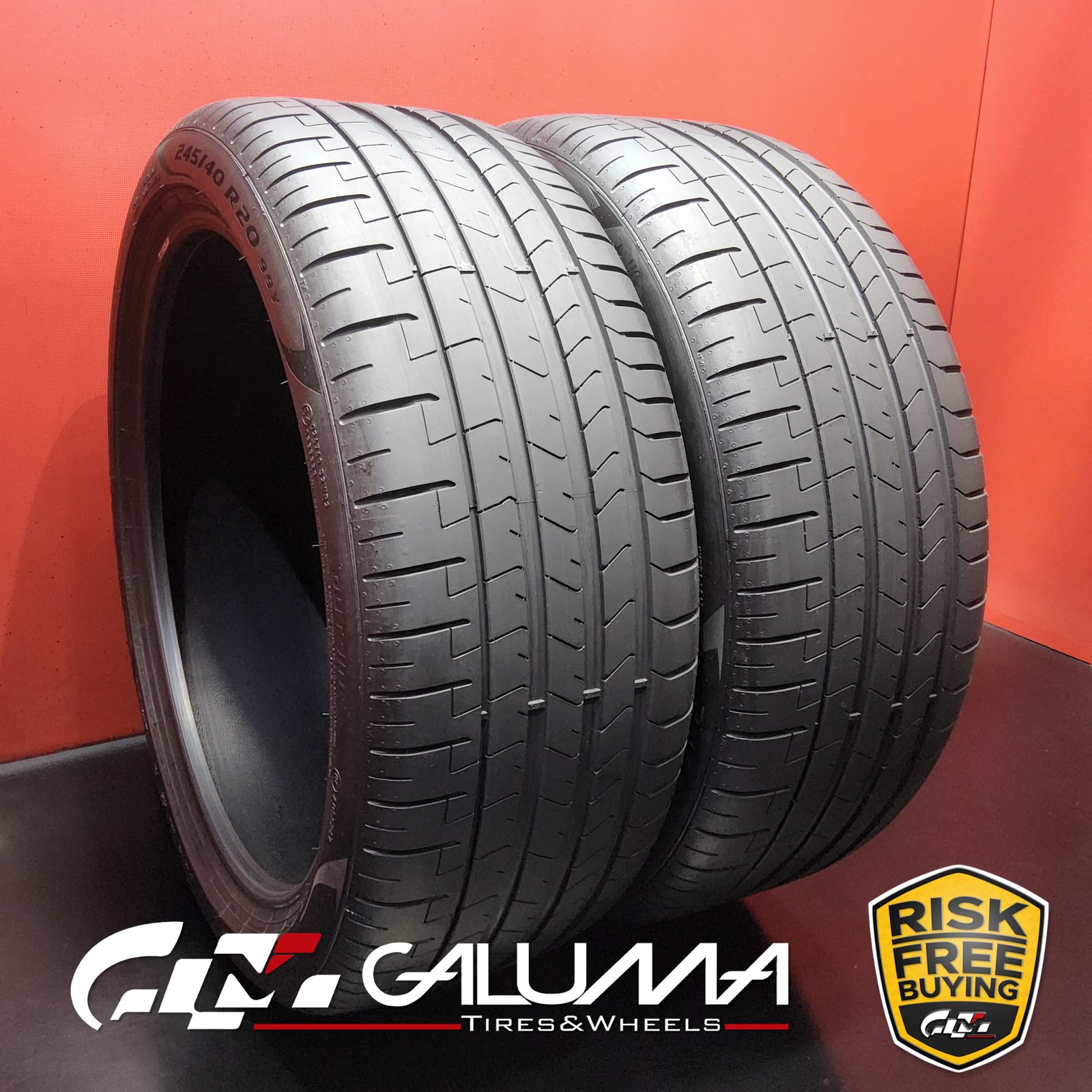 Set of 2 Tires LikeNEW Pirelli P-Zero (PZ4) ★MO XL 245/40R20 No Repairs #95907
