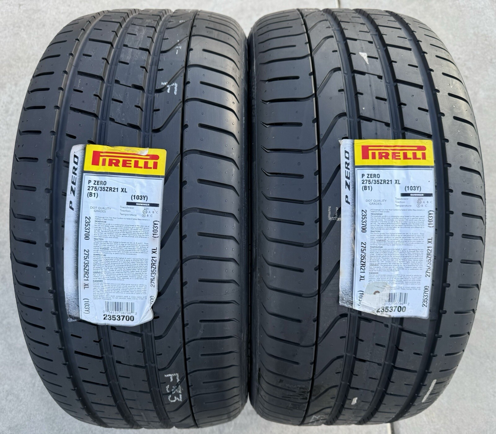 FOUR BRAND NEW 275/35ZR21 Pirelli P Zero Tires For Bentley & Audi RS6 / RS7 / S8
