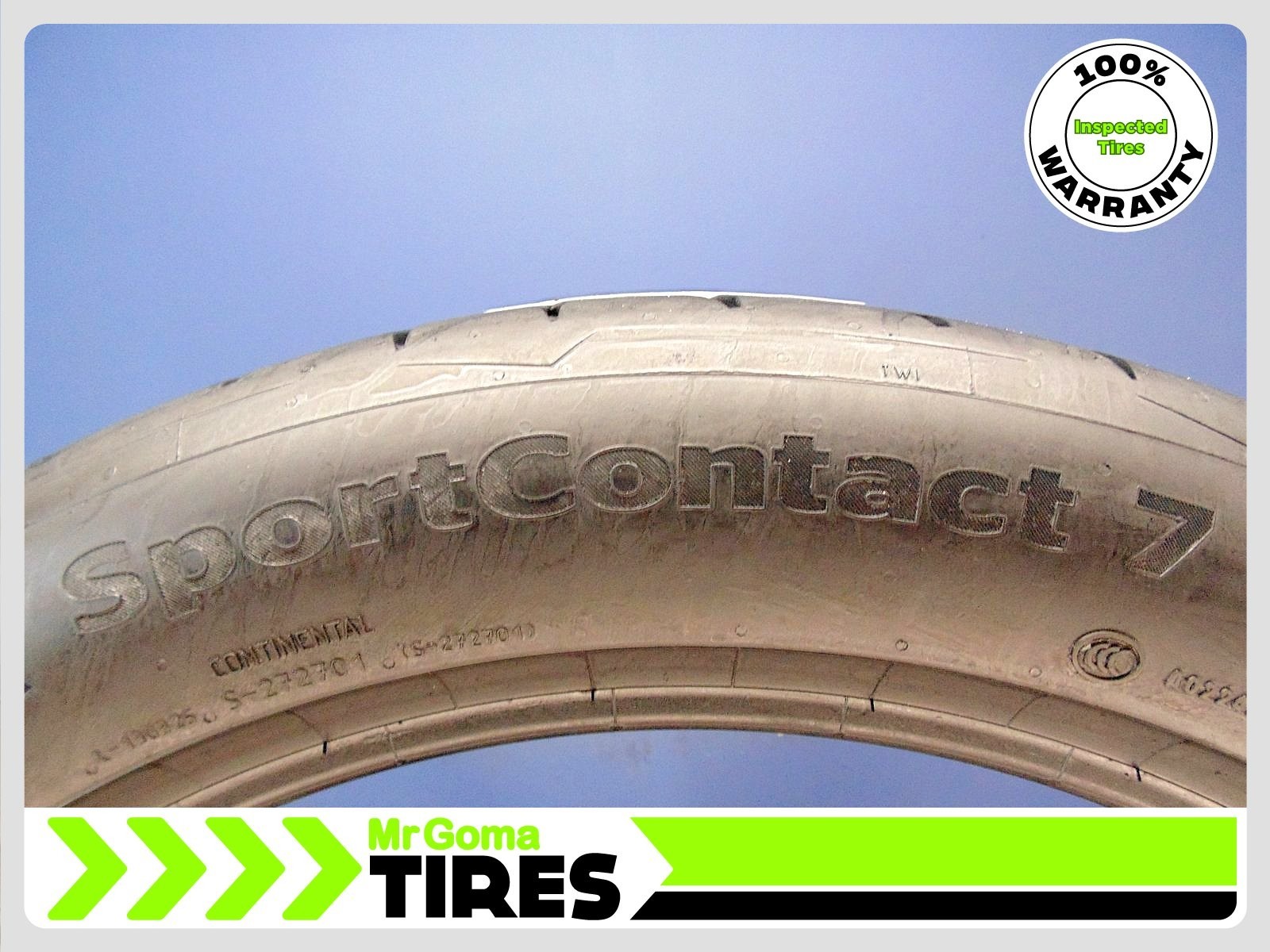 1 CONTINENTAL SPORTCONTACT 7 XL 285/40R20 USED TIRE 7.3/32 TREAD 108Y 2854020