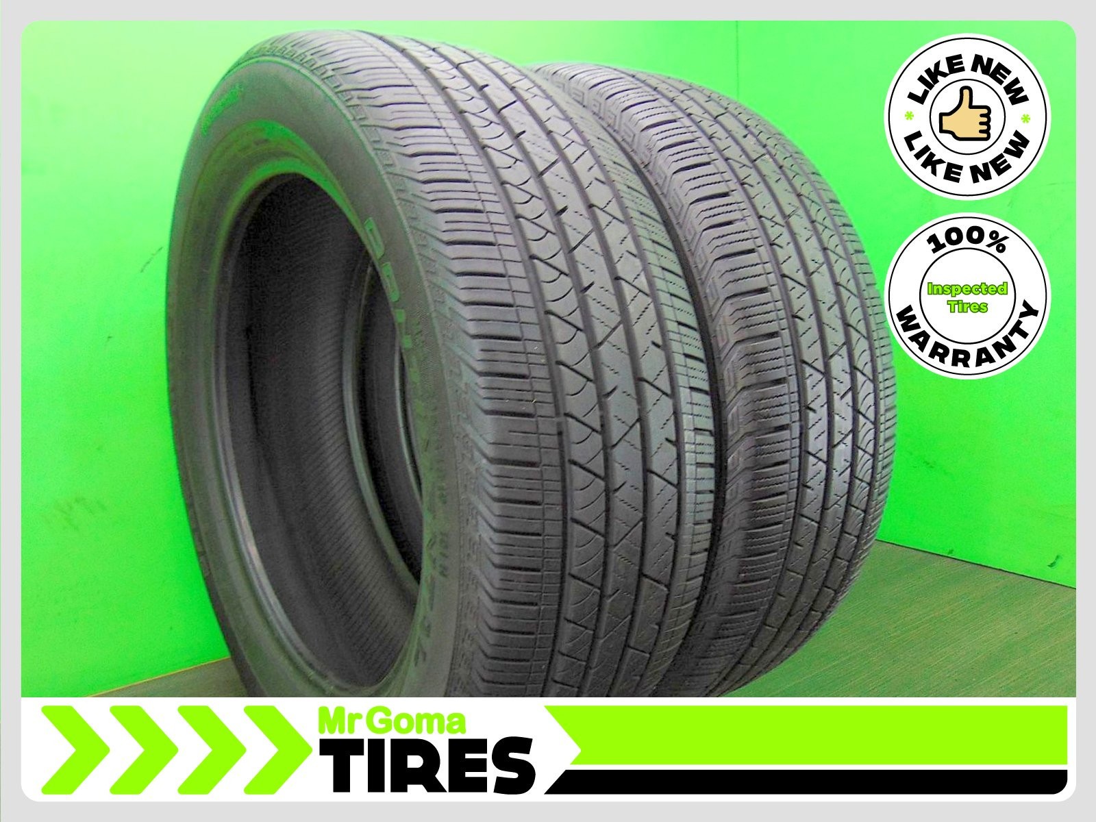 2 235/55R19 USED TIRES CONTINENTAL CROSSCONTACT LX SPORT 9.0/32 TREAD 101H