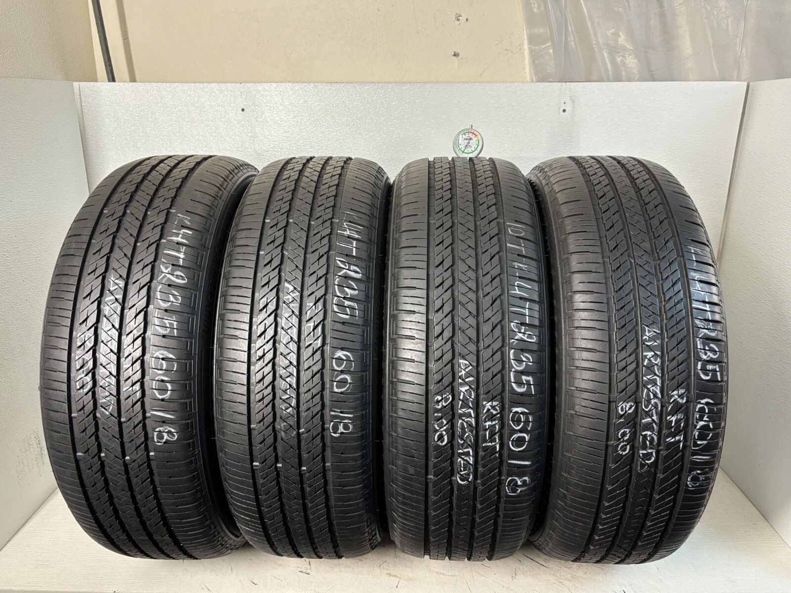 Set 4 Tires 235 60 18 Bridgestone Alenza A/s 02 Run Flat (80% Tread Left)