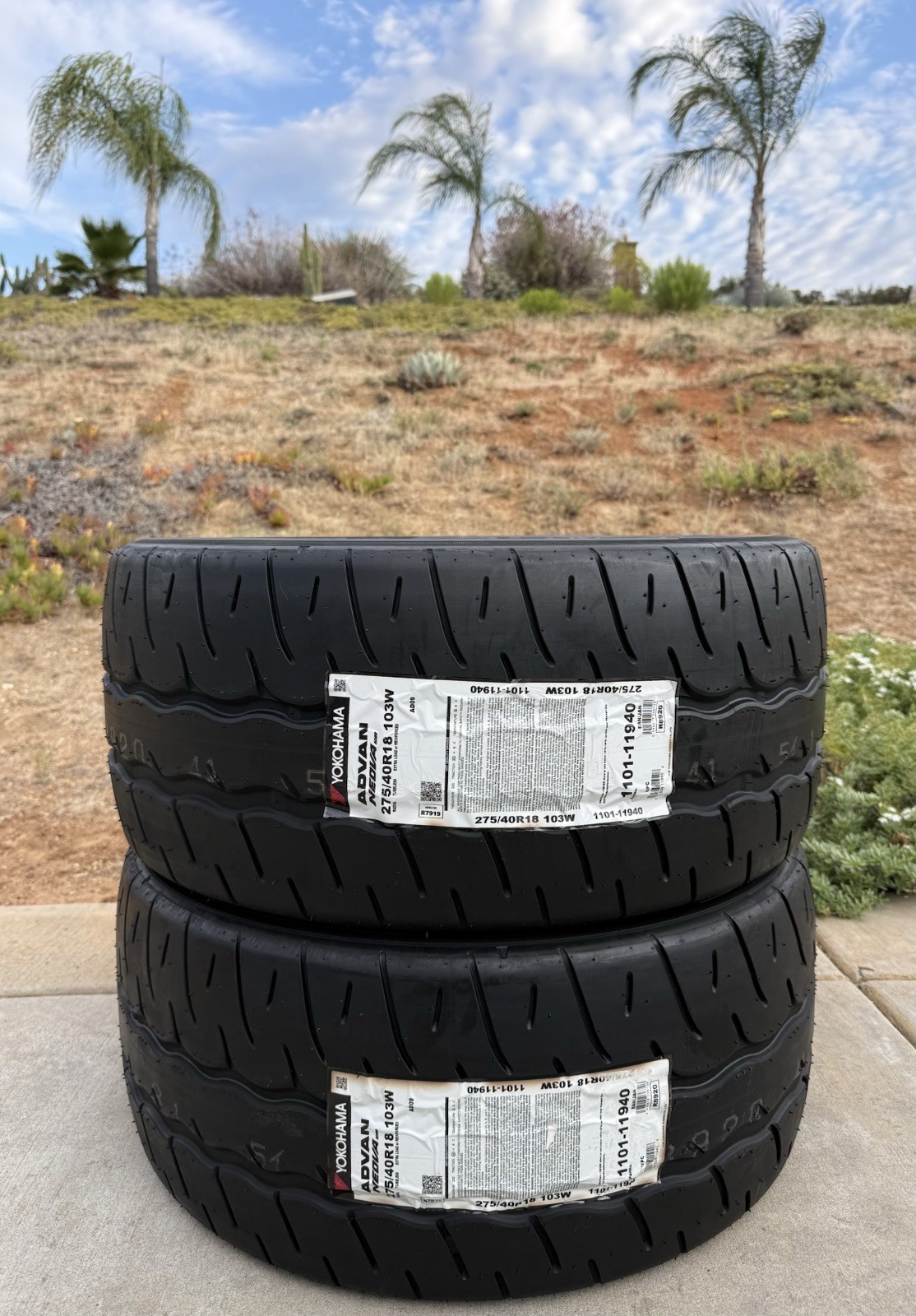 Set of TWO BRAND NEW 275/40R18 103W Yokohama ADVAN NEOVA AD09 2754018 275/40ZR18