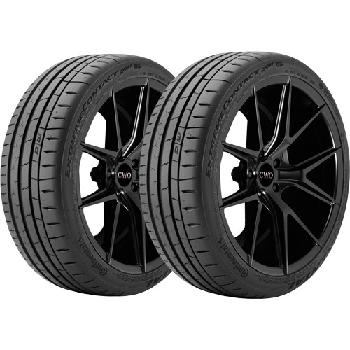 (QTY 2) 275/30ZR19 Continental Extreme Contact Sport 02 96Y XL Black Wall Tires