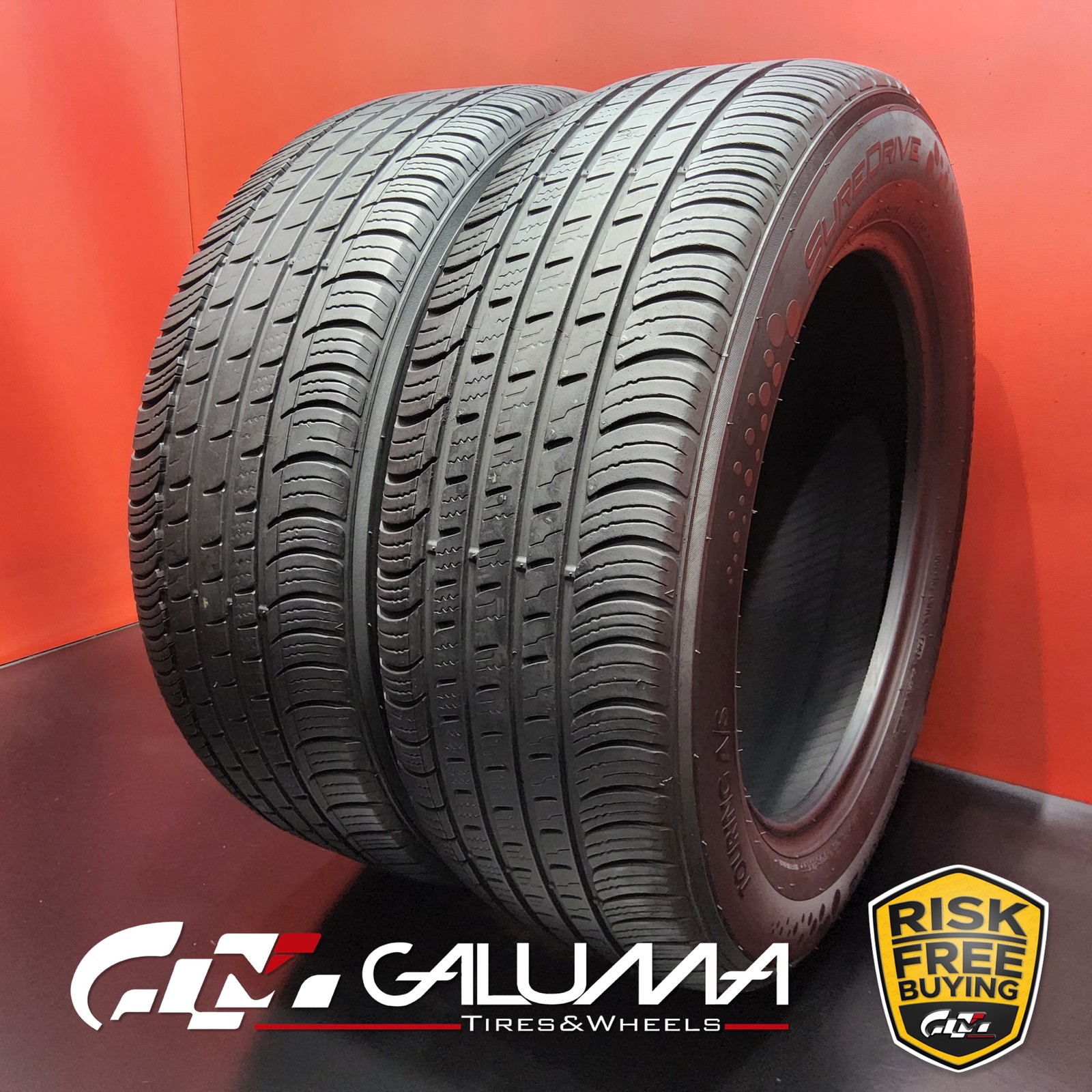 Set of 2 Tires Suredrive Touring A/S 235/60R18 235/60/18 107V No Repairs #95180