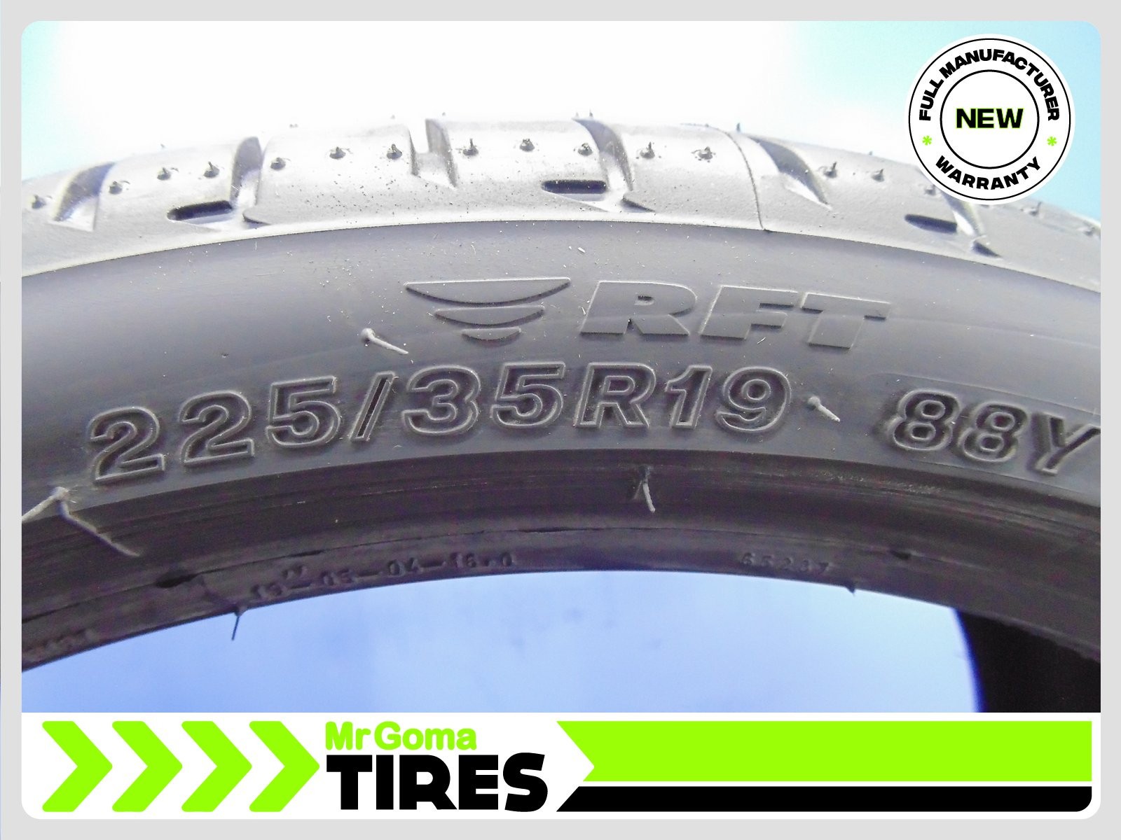 2 BRAND NEW 225/35R19 BRIDGESTONE POTENZA S001 RFT XL 88Y RUN FLAT TIRES 2253519