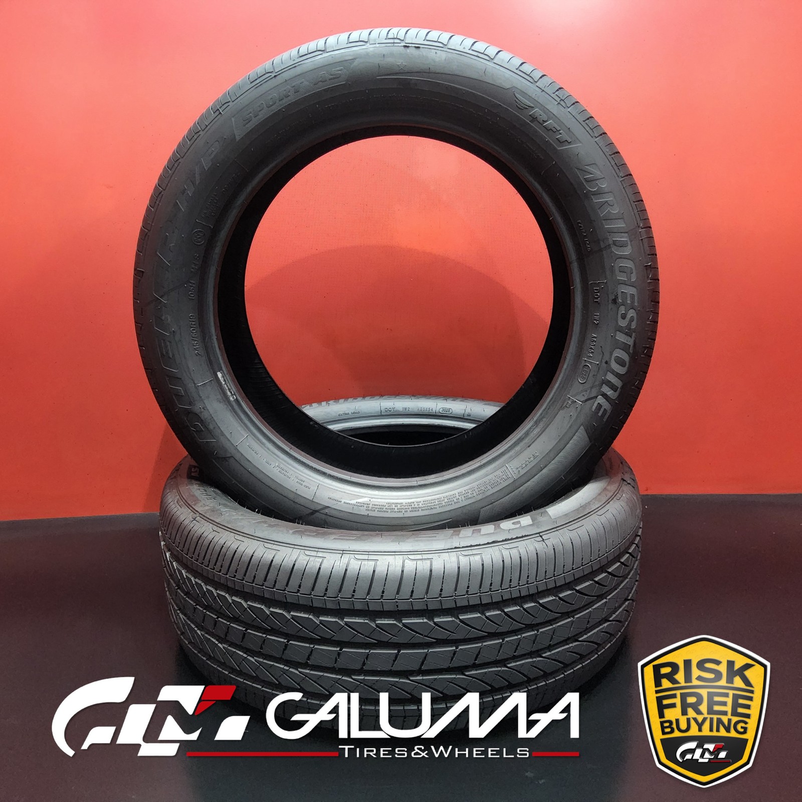 Set of 2 Tires Bridgestone Dueler H/P Sport AS RFT Run Flat 245/50R19 105H 94392