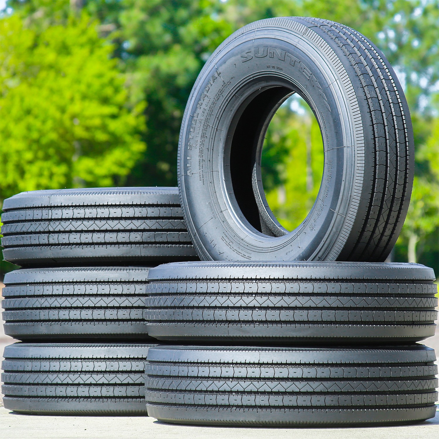 2 Tires Suntek HD Trail + All Steel ST 235/80R16 Load H 16 Ply Trailer