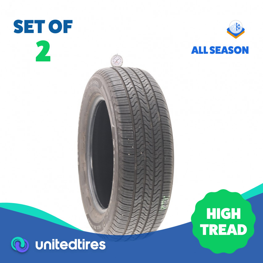 Set of (2) Used 225/60R17 Firestone All Season (Firestone) 99T – 8.5/32