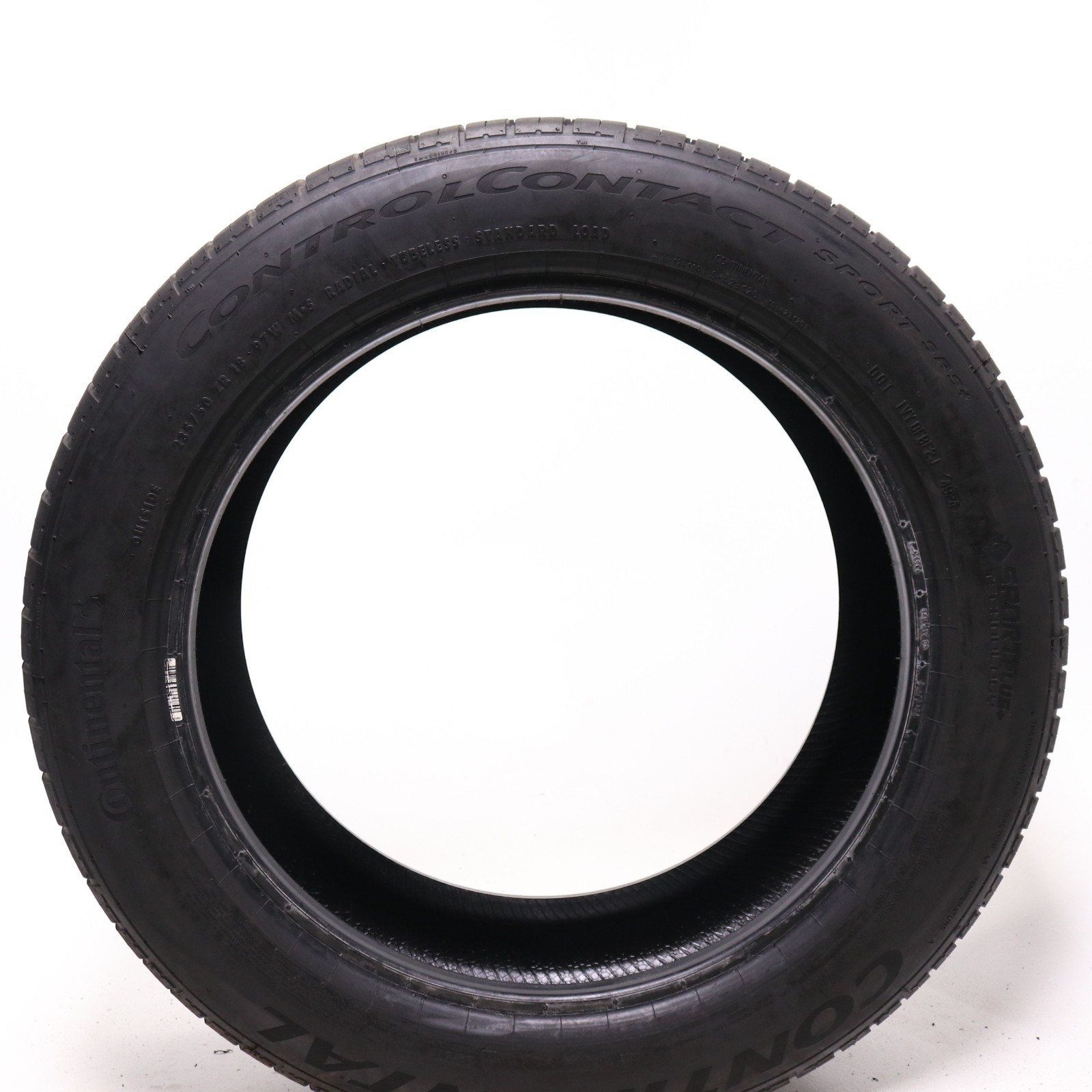 Set of 2 Used 235/50ZR18 Continental ControlContact Sport SRS Plus 97W – 7-8/32