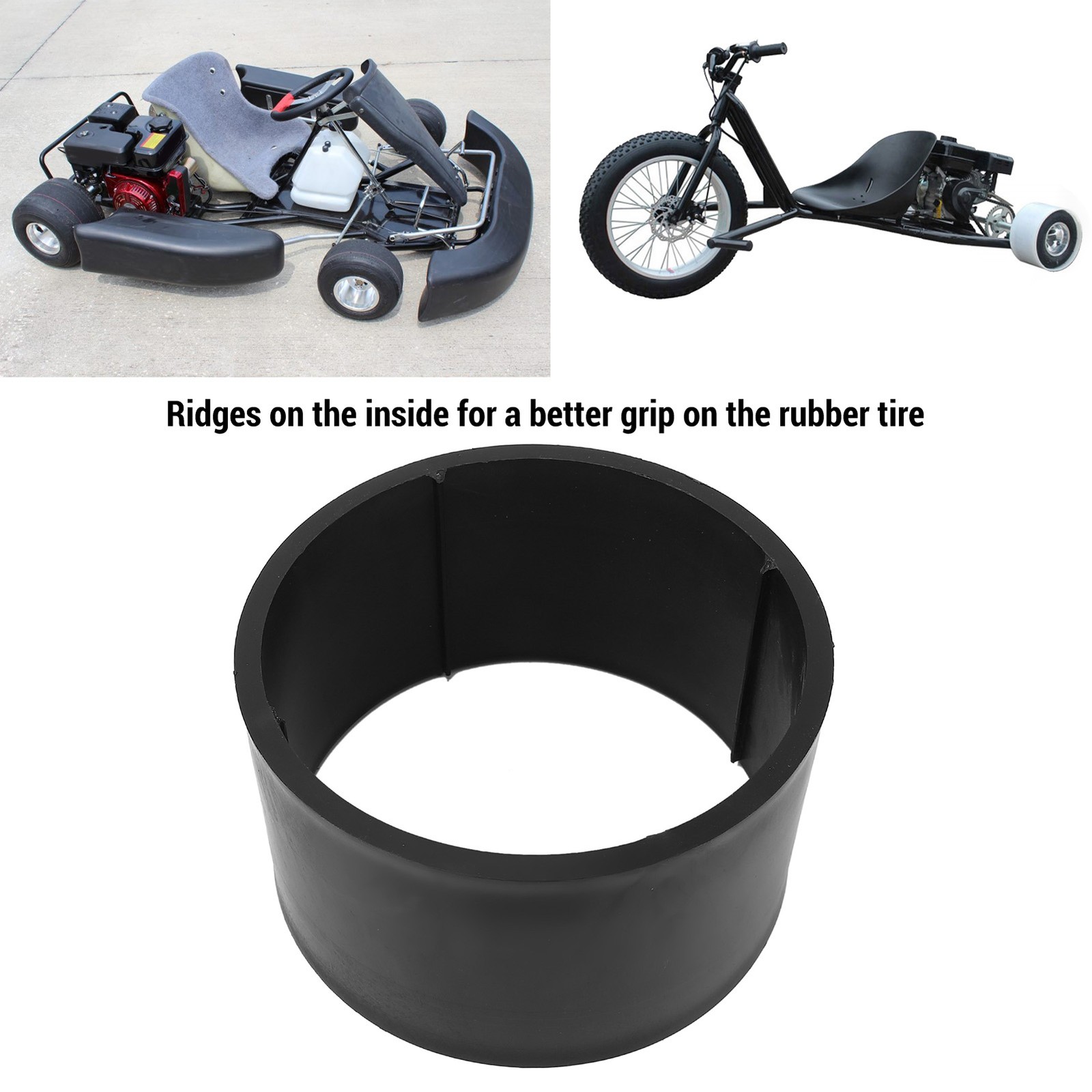 New 10in X 4.50-5 PVC Plastic Tire Sleeve 12mm Thick Secure Fit Front Go Kart