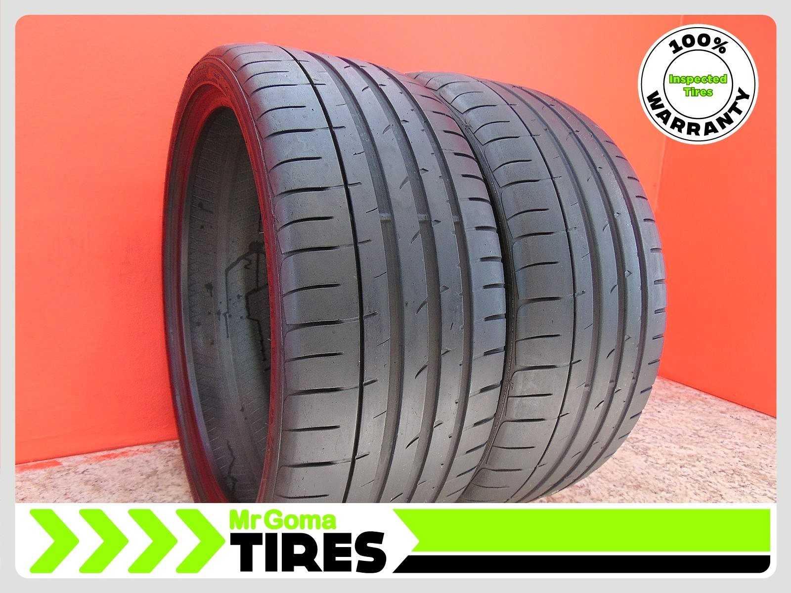 2 GOODYEAR EAGLE F1 ASYMMETRIC 2 NO XL 235/35ZR20 USED TIRES 7.3/32 TREAD