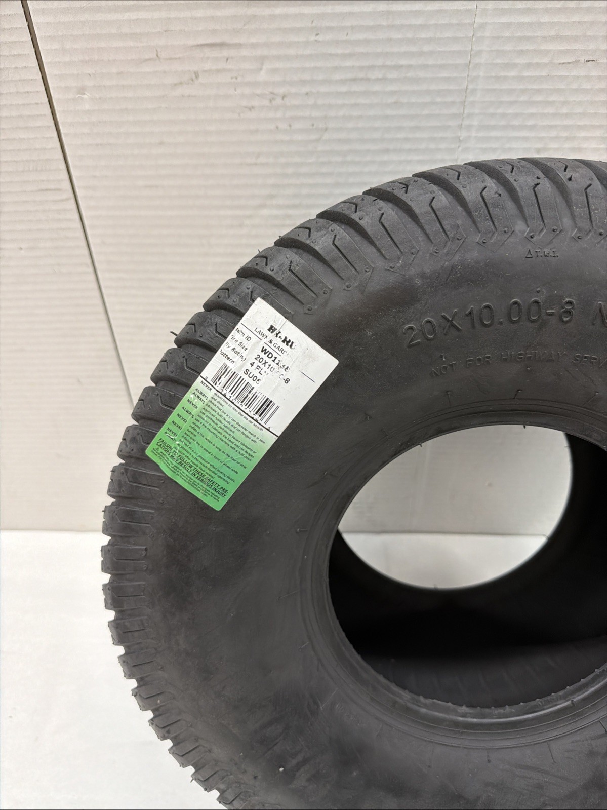 Tire Hi-Run SU05 20X10.00-8 Load 4 Ply Lawn & Garden