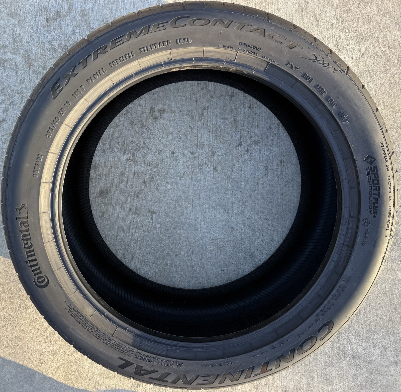 TWO BRAND NEW 275/40ZR19 Continental ExtremeContact Sport Like Michelin Sport 4S