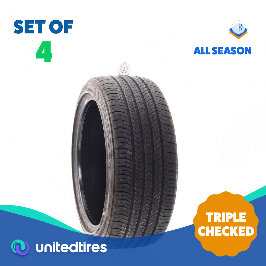 Set of (4) Used 235/40R18 Goodyear Eagle Sport AS 91W – 7.5-8/32