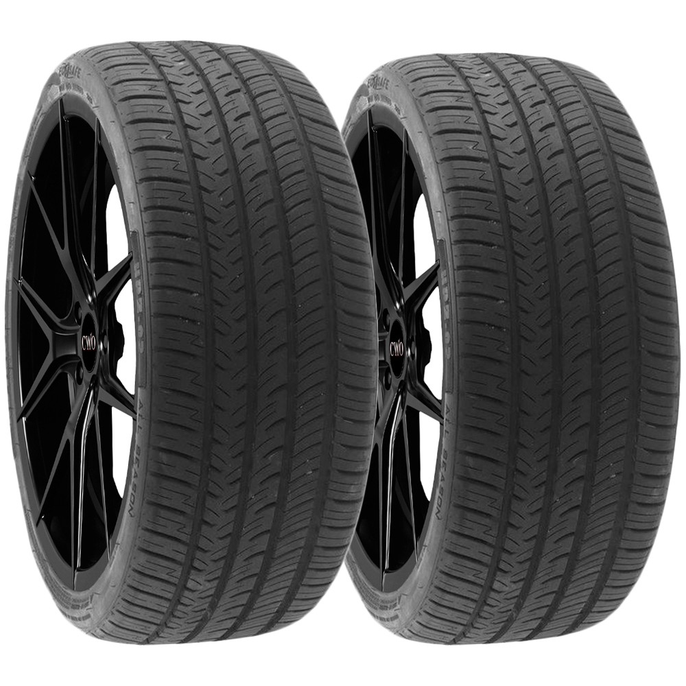 (QTY 2) 245/30ZR20 Advanta HPZ-02 90W XL Black Wall Tires