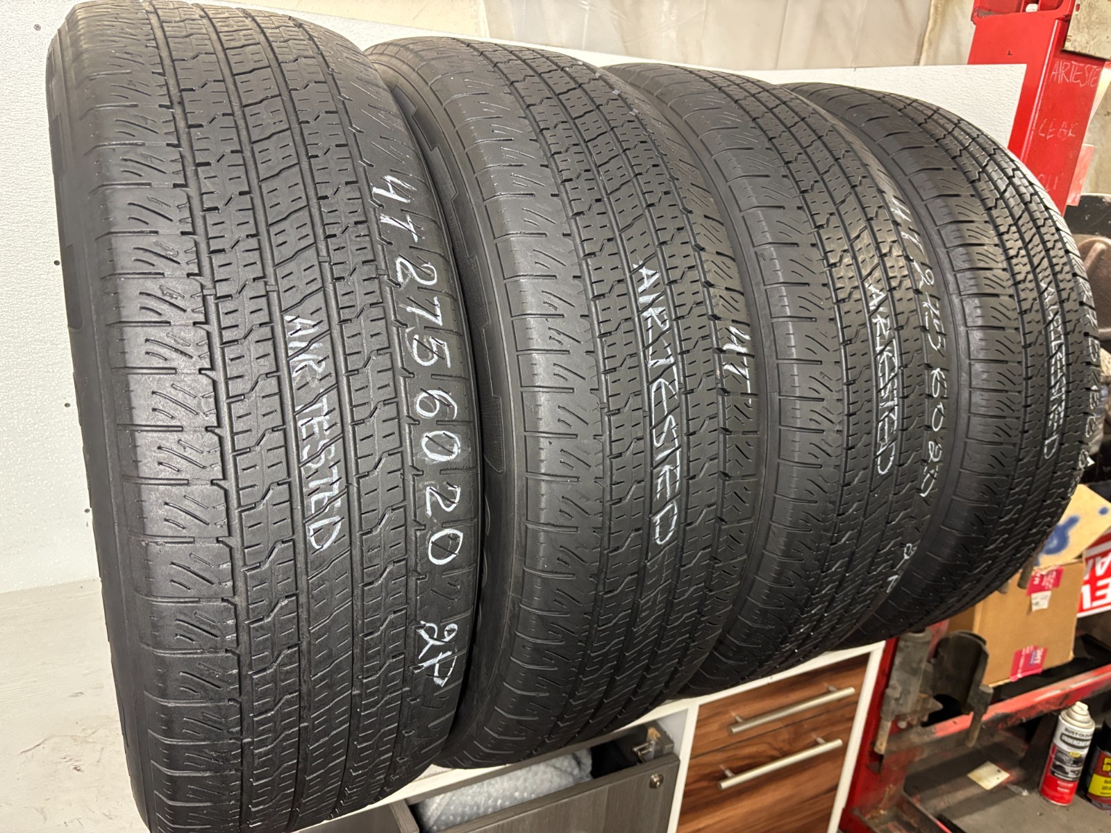 NO SHIPPING ONLY LOCAL PICK UP Set 4 Tires 275 60 20 Goodyear Wrangler Territory