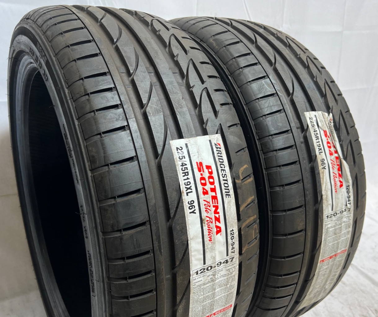 2 – NEW 225/45R19 XL (96Y) Bridgestone Potenza S-04 Pole Position – 8023