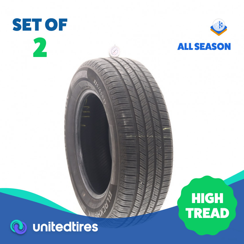 Set of (2) Used 235/65R17 Blackhawk Agility SUV 104H – 8.5/32