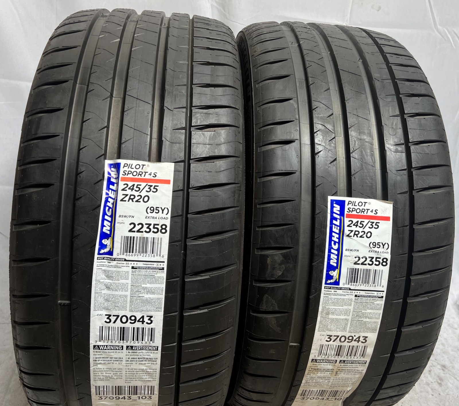 2 – NEW 245/35ZR20 XL (95Y) Michelin Pilot Sport 4 S – 7086