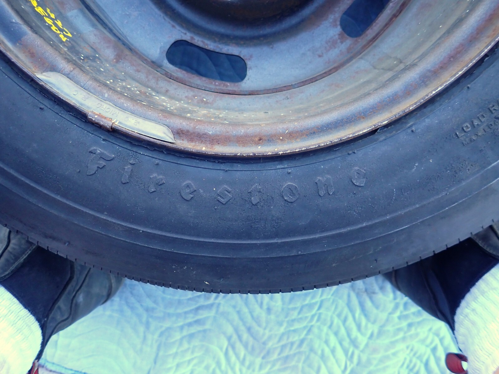 GM 15×8 Rally Wheel Firestone F70-15 Wide Oval Tire 69 Corvette OEM NCRS Points