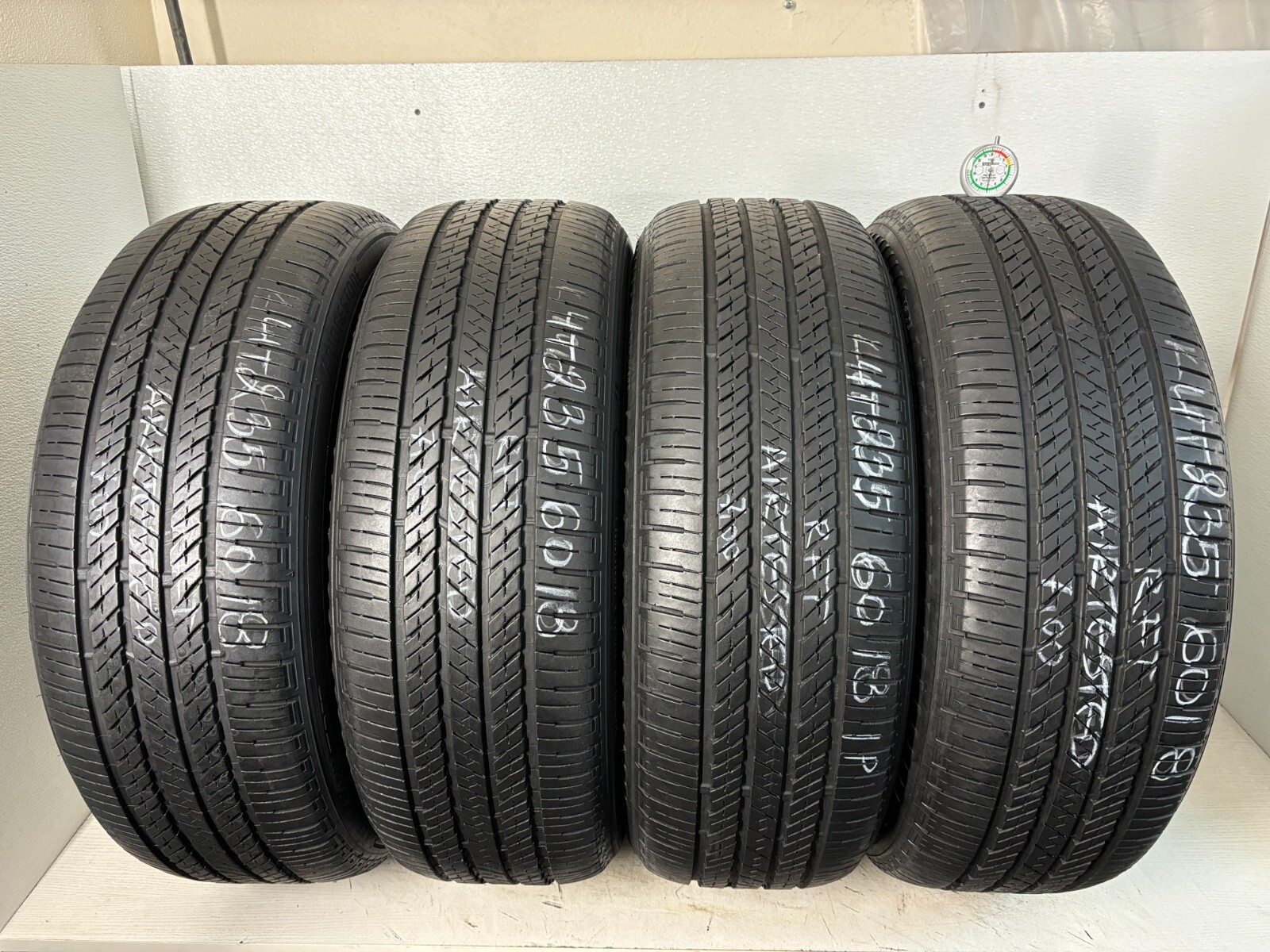 Set 4 Tires 235 60 18 Bridgestone Alenza A/S 02 Run Flat (70% Tread)