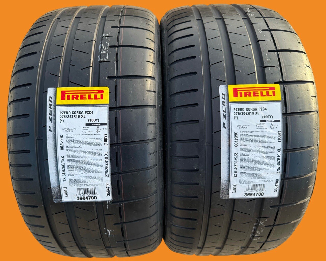 TWO NEW 275/35ZR19 Pirelli P Zero Corsa PZC4 Tires Like Michelin Cup 2 2753519