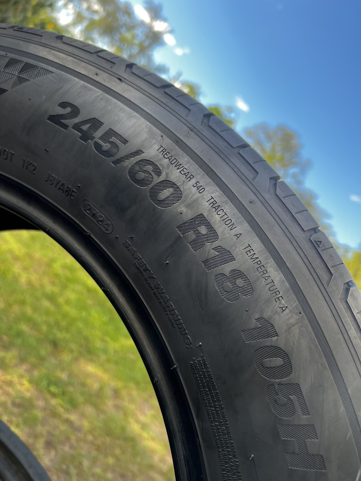 1 Tire Kumho Crugen HP71 245/60R18 105H DOT.2724 8.5/32 NO Patch
