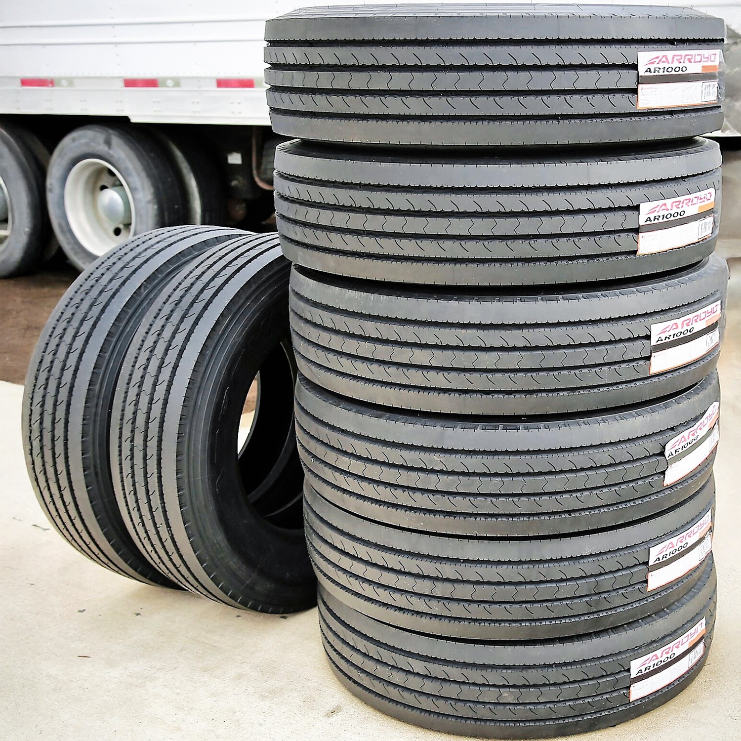 4 Tires Arroyo AR1000 255/70R22.5 Load H 16 Ply Steer M+S All Steel Commercial