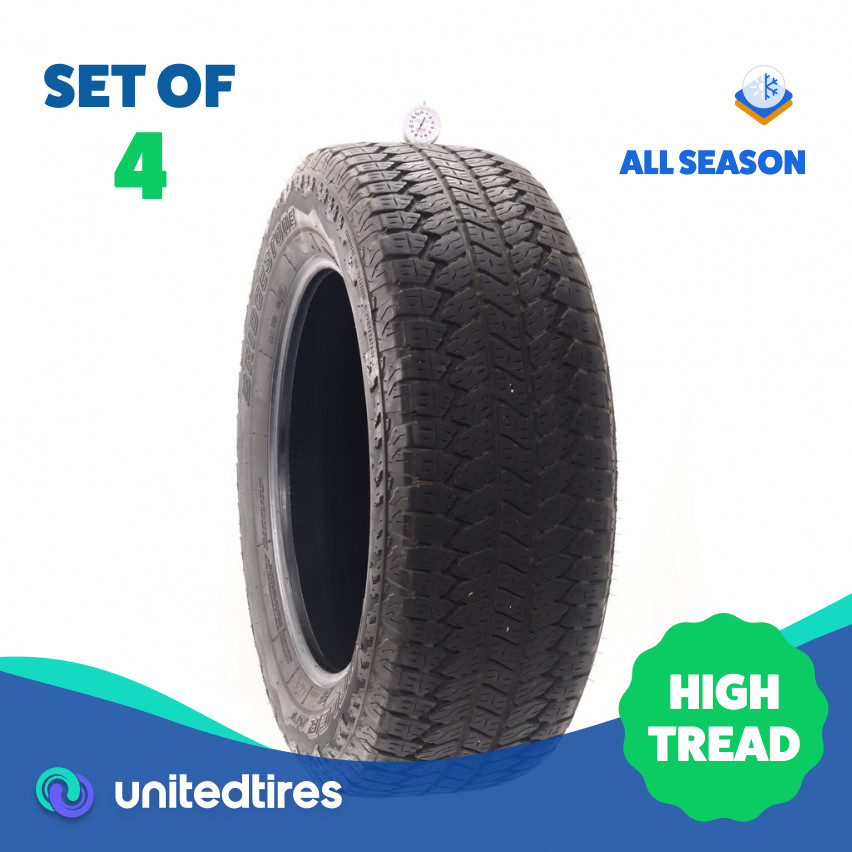 Set of (4) Used 275/60R20 Bridgestone Dueler A/T RH-S 115S – 8-8.5/32